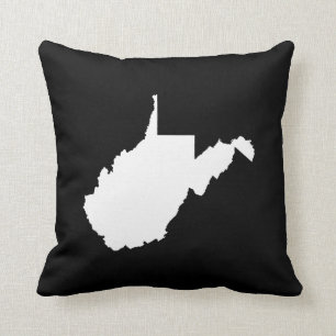 Almofada West Virginia branco e preto
