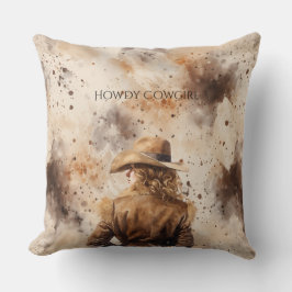 Almofada Western Cowgirl Horse Floral