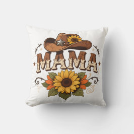 Almofada Western Mama Sunflower Cowgirl Design