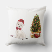 Westie Engraçado Cachorro de Natal com Árvore