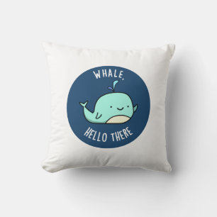 Almofada Whale Hello Ali Engraçado Whale Pun