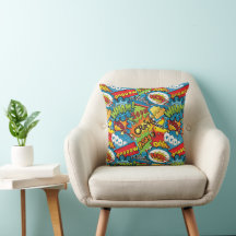 Wham Boom Crash! Travesseiro decorativo