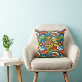 Almofada Wham Boom Crash! Travesseiro decorativo