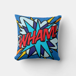 Almofada WHAM ZAP Moderno Divertido Quadrinho da Moda