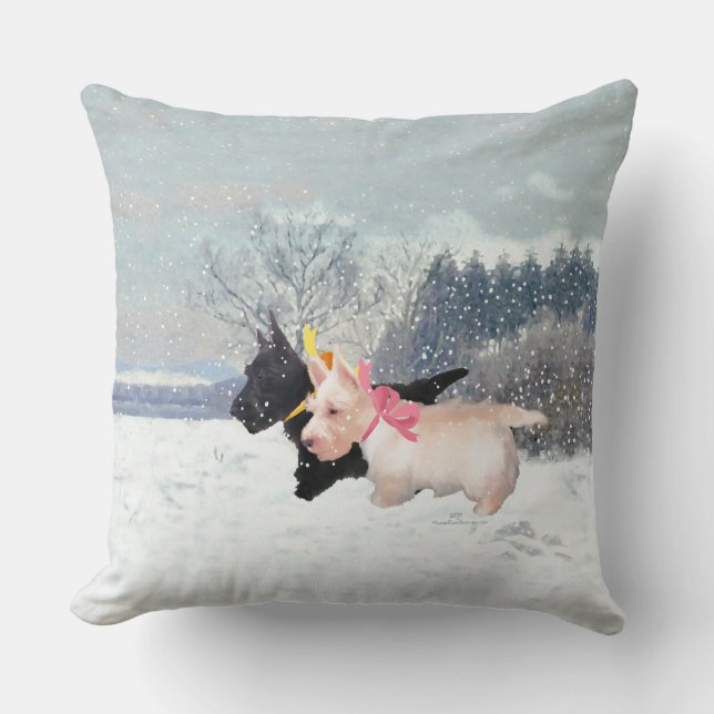 Almofada Whaten Black Scotties Natal (Frente)