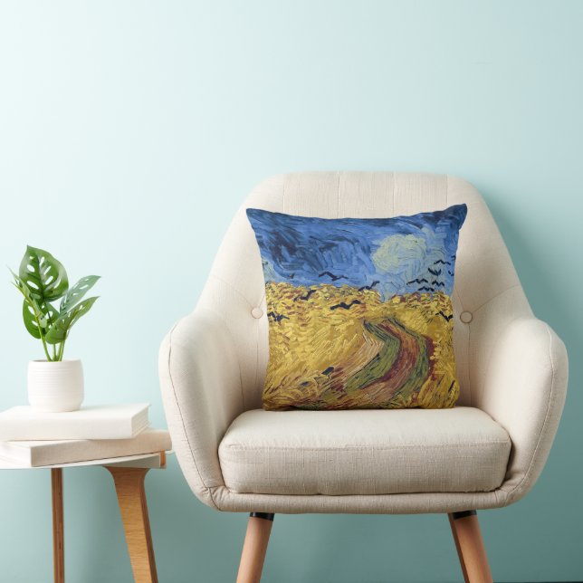 Almofada Wheatfield com Crows Vincent van Gogh (Cadeira)