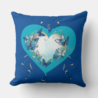 Almofada Whimsical Butterflies Heart Pillow