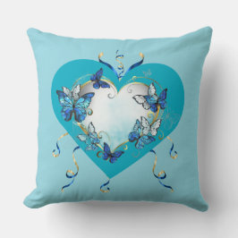 Almofada Whimsical Butterflies Heart Pillow