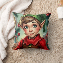 Almofada Whimsical Cartoon Elf | Christmas