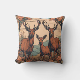 Almofada Whimsical Deer Grazing D1