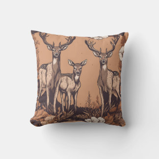 Almofada Whimsical Deer Grazing D3
