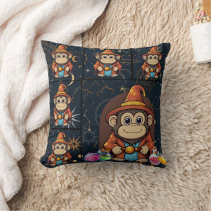 Almofada Whimsical Kawaii Wizard Impressão