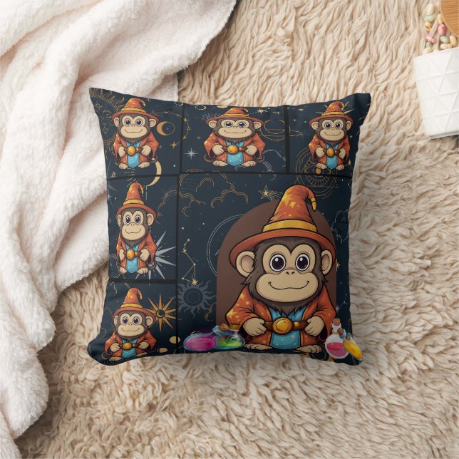 Almofada Whimsical Kawaii Wizard Impressão (Cobertor)