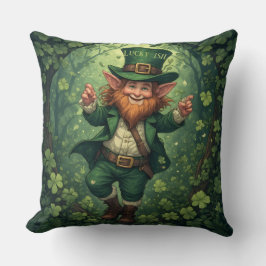 Almofada Whimsical Lucky-ish Leprechaun Lush Forest Nursery