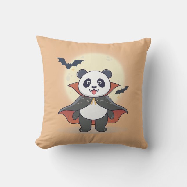Almofada Whimsical Panda Wizard with Magic Hat (Frente)