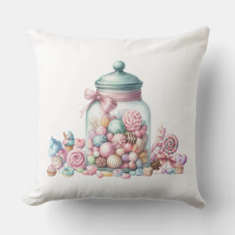 Almofada Whimsical Watercolor Sweet Candy