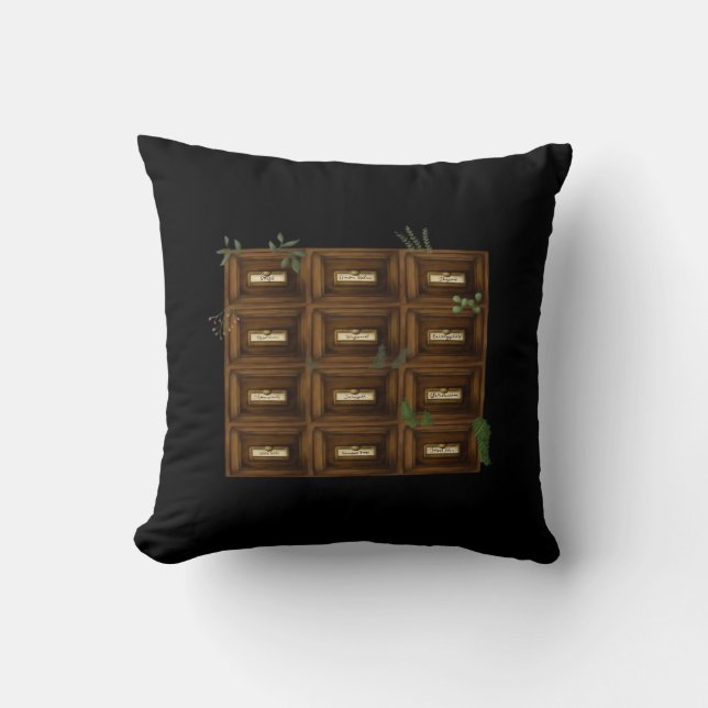 Almofada Whimsigoth Apothecary Drawer (Frente)