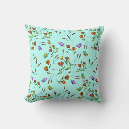 Almofada Whimsy Bloom Floral – Botânica Desenhada à Mão