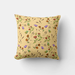 Almofada Whimsy Bloom Floral – Botânica Desenhada à Mão