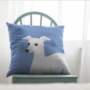 Almofada Whippet branco ou Greyhound italiano