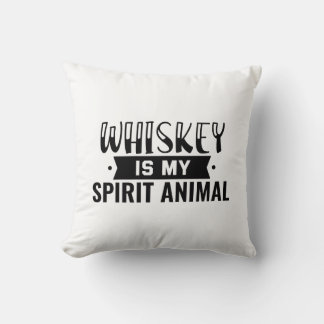 Almofada Whiskey é meu animal espirituoso