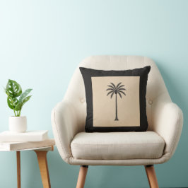 Almofada Whisper Fountains Black Palm Cushion