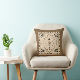 Almofada Whisper Fountains Brown Tribal Cushion