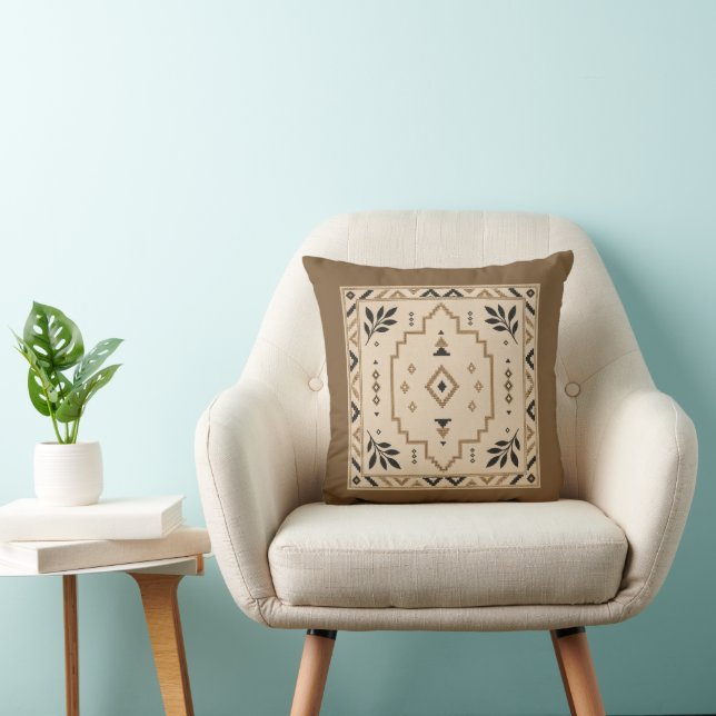 Almofada Whisper Fountains Brown Tribal Cushion (Cadeira)