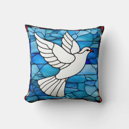 Almofada White Dove on Stained Glass