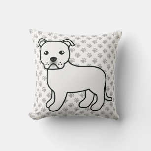 Almofada White English Staffie - Boca-branca