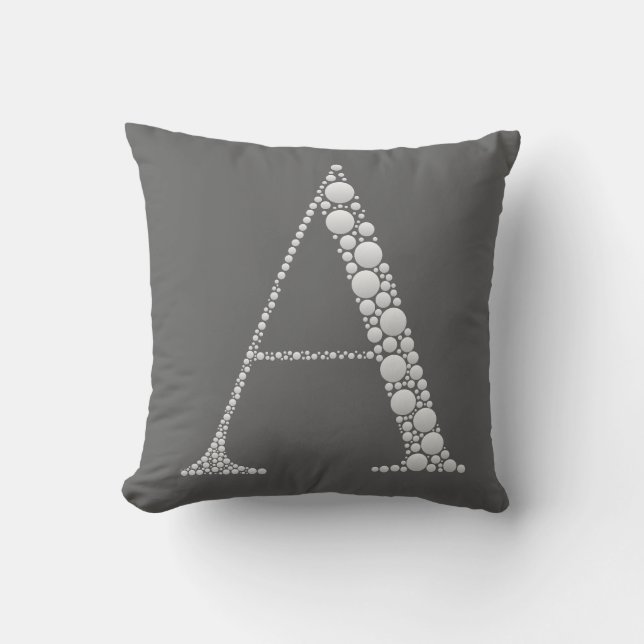Almofada White Letter A Pillow – MinimalMonogram Home Decor (Frente)