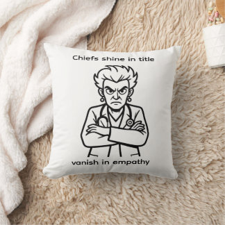 Almofada White Medical Cartoon  grumpy chief illustration