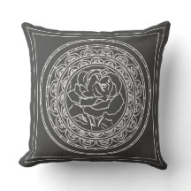 White Rose Mandala - Travesseiro