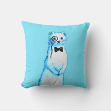White Stoat Ermine Cute Ferret Arte