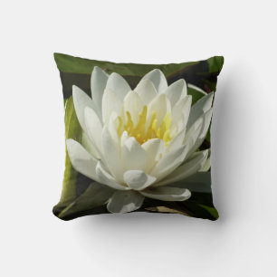 Almofada White Waterlily e Bud Floral