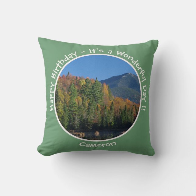 Almofada Whiteface Mountain, Adirondack Autumn Party Items (Frente)