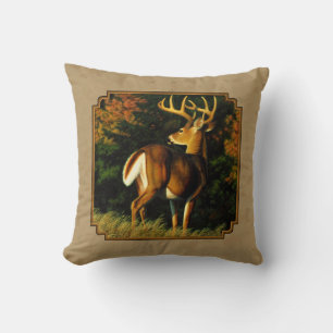 Almofada Whitetail Buck Deer Hunting Tan