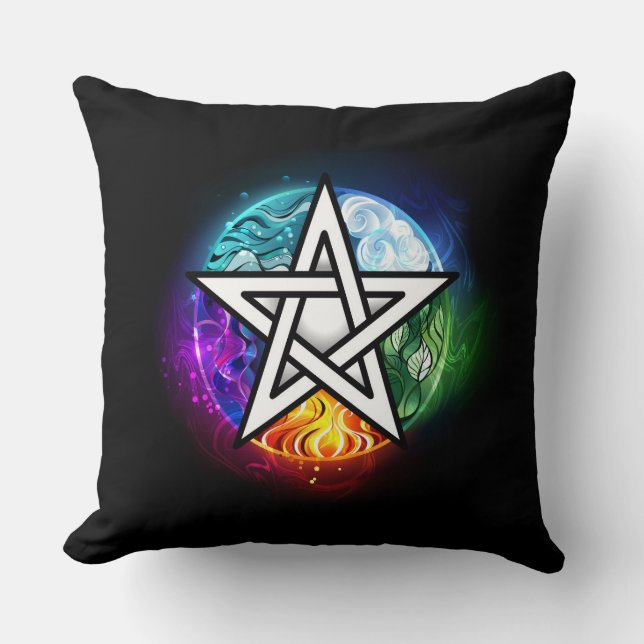 Almofada Wiccan pentagram (Frente)