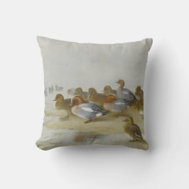 Almofada Wigeon e Teal pela borda da água, Arte