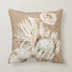 Almofada Wild Boho Protea Pampas Grass Beige Floral