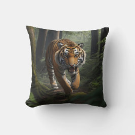 Almofada Wild Cat in Golden Forest Scene