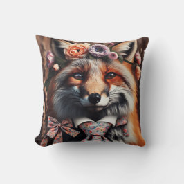 Almofada Wild fox wearing a tie cute pillow