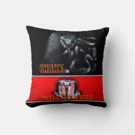 Almofada WILD NATURE - coleção COBRA de design preto