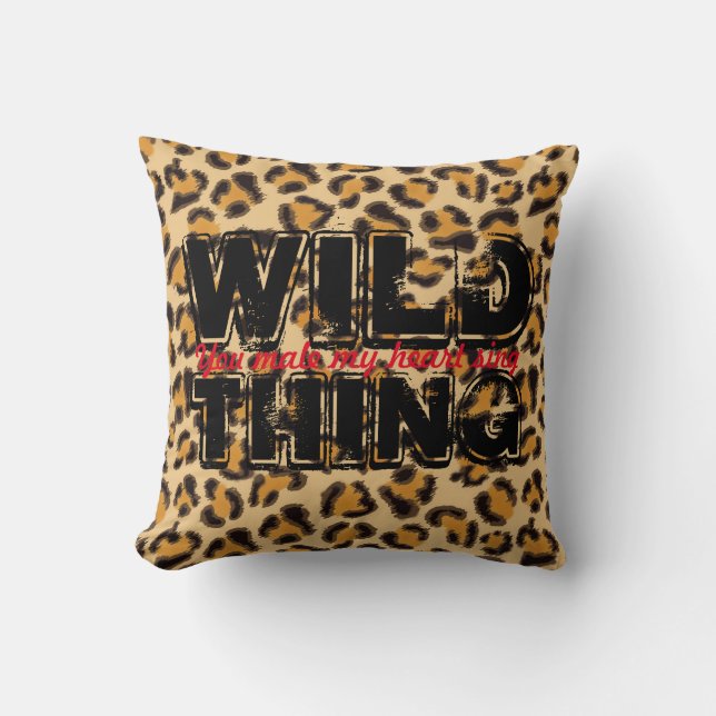 Almofada Wild Thing - Impressão Leopardo (Frente)