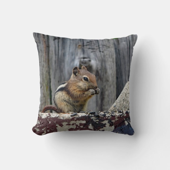 Almofada Wildlife Chipmunk Animal Photo (Frente)