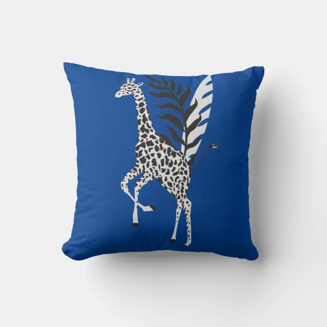 Almofada Wildlife Friendship - Giraffe Deep Blue (Frente)