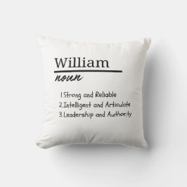 Almofada William, Boy Personalised Name Definition