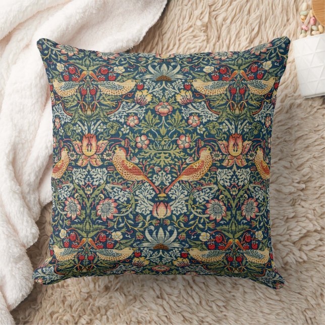 Almofada William Morris Art Travesseiro decorativo Strawber (Cobertor)