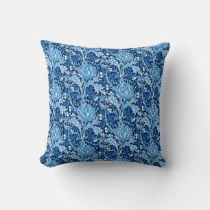 Almofada William Morris Damask, Marinho e Branco