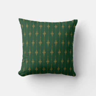 Almofada William Morris Feriado Verde Dourado Listra Perso
